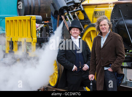 Stephenson's Rocket locomotore Foto Stock