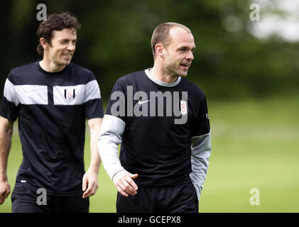 Soccer - UEFA Europa League - Semifinale - Seconda tappa - Fulham v Amburgo - Fulham Formazione e conferenza stampa - Motspur Park Foto Stock