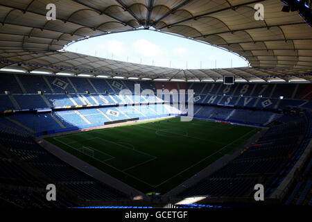 Calcio - Stock Stadium - HSH Nordbank Arena. Vista generale dell'interno dell'HSH Nordbank Arena, sede di Hamburg SV Foto Stock