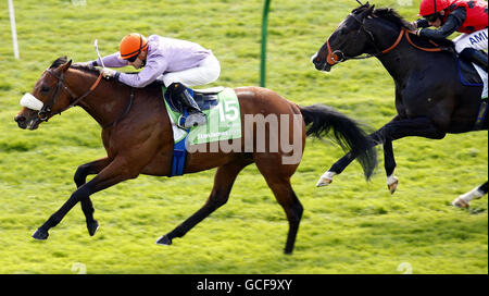 Makfi guidato da Christophe Lemaire continua a vincere le Stanjames.com 2000 puntate della Guineas durante il StanJames.com 2000 Gunieas Day presso l'ippodromo di Newmarket. Foto Stock