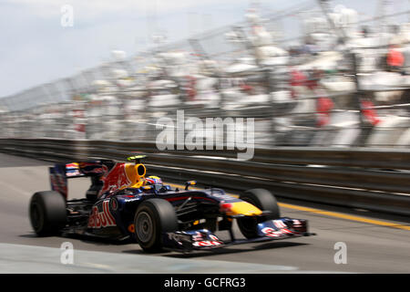 Formula uno Motor Racing - Gran Premio di Monaco - Practice e Qualifiche - circuito di Monaco. Mark Webber (AUS), Red Bull Foto Stock