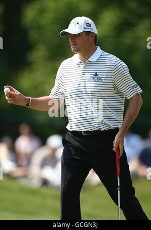 Golf - The Celtic Manor Wales Open 2010 - Round Two - The Celtic Manor Resort. Paul Lawrie in Scozia durante la seconda fase del Celtic Manor Wales Open, presso il Celtic Manor Resort Foto Stock