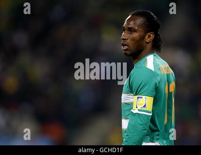 Calcio - Coppa del mondo FIFA Sud Africa 2010 - Gruppo G - Brasile v Costa d'Avorio - Stadio della Città di Calcio. Didier Drogba, Costa d'Avorio Foto Stock