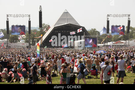 Calcio - Coppa del Mondo FIFA Sud Africa 2010 - sostenitori in Inghilterra - Glastonbury Foto Stock