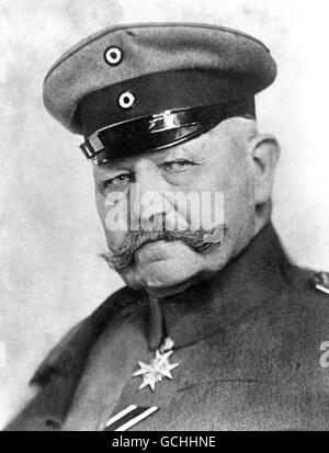 La Prima guerra mondiale - Generale Paul von Hindenburg 1917 Foto Stock
