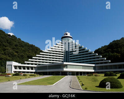 Hotel Hyangsan in Myohyang mountains, Corea del Nord, Asia Foto Stock