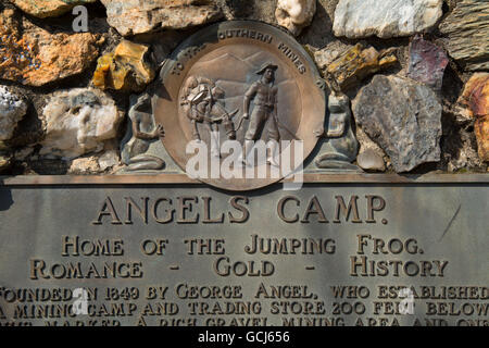 Angels Camp storia marcatore, Angels Camp, California Foto Stock