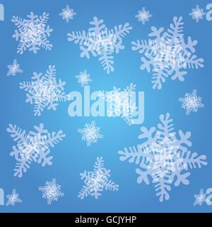 Inverno pattern con i fiocchi di neve. Sfondo di natale. Vettore EPS di Illustrator 10. Illustrazione Vettoriale