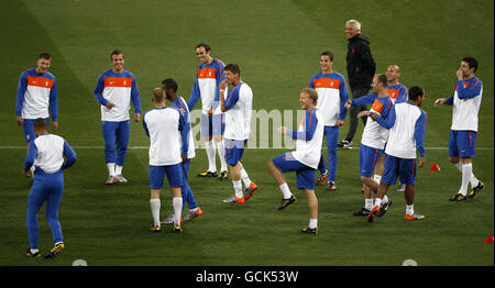 Calcio - Coppa del mondo FIFA Sud Africa 2010 - finale - Olanda / Spagna - Olanda allenamento - Città del Calcio. Netherlands' all'odierna sessione di allenamento a Soccer City Foto Stock