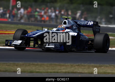 Niko Hulkenberg di Williams durante una giornata di prove libere davanti al Gran Premio di Gran Bretagna di Santander al circuito di Silverstone, Northampton. Foto Stock