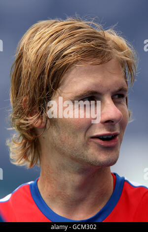 Hockey - Torneo Internazionale delle quattro Nazioni - Gran Bretagna contro Germania - Highfields Sports Club. Ashley Jackson, Inghilterra Foto Stock