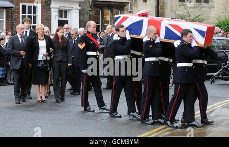 David Hart funerale Foto Stock