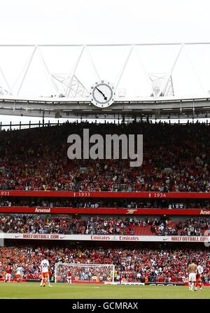 Vista generale dell'orologio negli Emirati Stadio Foto Stock