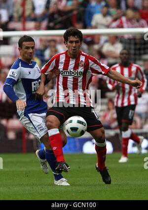 Calcio - Barclays Premier League - Sunderland / Birmingham City - Stadio della luce. Cristian Riveros di Sunderland (a destra) e Barry Ferguson di Birmingham (a sinistra) lottano per la palla Foto Stock