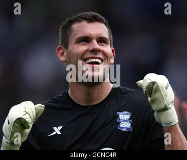 Calcio - Barclays Premier League - Birmingham City / Blackburn Rovers - St Andrews' Stadium. Ben Foster, portiere della città di Birmingham, festeggia dopo il fischio finale Foto Stock