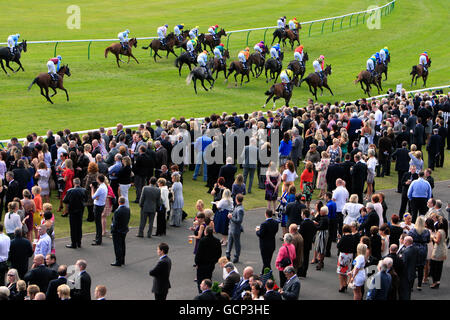 Corse ippiche - William Hill Gold Cup Festival - giorno tre - Ayr Racecourse. Vista generale della William Hill Ayr Silver Cup Foto Stock