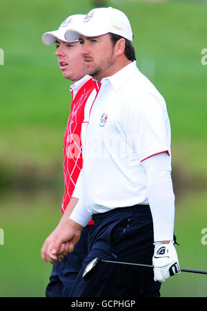 Golf - 38th Ryder Cup - Europa v USA - Giorno 1 - Celtic Manor Resort Foto Stock