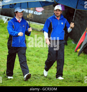 Golf - 38th Ryder Cup - Europa v USA - Giorno 1 - Celtic Manor Resort Foto Stock