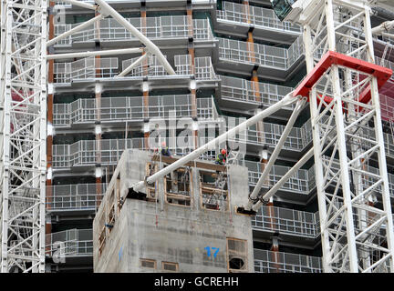 Edificio Shard. Proseguono i lavori di costruzione del progetto Shard Building a London Bridge, Londra. Foto Stock