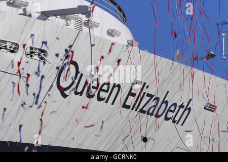 Nuova Queen Elizabeth crociera Foto Stock