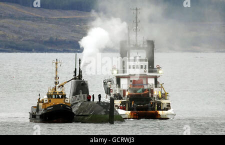 La scena vicino all'isola di Skye in Scozia dove HMS astute correre aground. Foto Stock