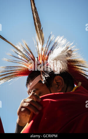 Onorato veterano a Kiowa Blackleggings società guerriera Pow-wow. Anadarko, Oklahoma, U.S.A. Foto Stock