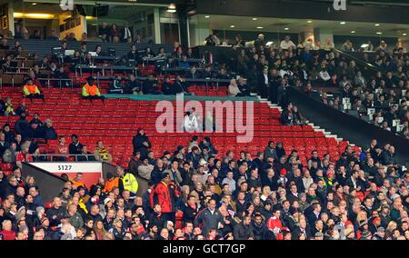 Calcio - UEFA Champions League - Gruppo C - Manchester United v Burspor - Old Trafford. Posti vuoti nelle tribune di Old Trafford Foto Stock