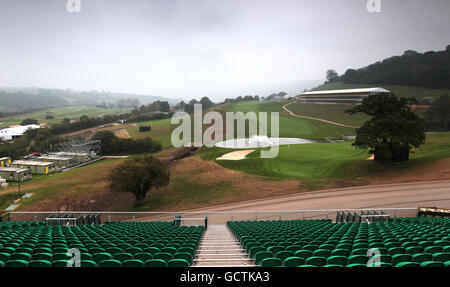 Golf - Vista sul Maniero celtico. Vista generale del corso Twenty Ten al Celtic Manor pochi giorni dopo la Ryder Cup Foto Stock