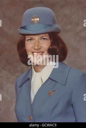 Pan American Airlines hostess di volo 1973, STATI UNITI D'AMERICA Foto Stock