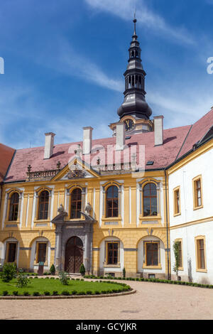 Cortile Decin Castello Repubblica Ceca Boemia settentrionale Foto Stock