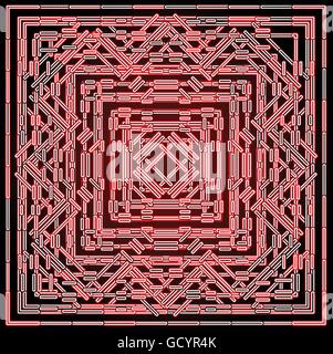 Rosso brillante linee tratteggiate vettore astratto sfondo scuro Illustrazione Vettoriale