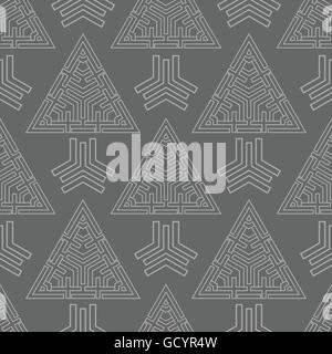 Abstract triangoli attraversa seamless pattern vettore scuro dello sfondo illustrazione perfetta configurazione vettore seamless design stampa Illustrazione Vettoriale