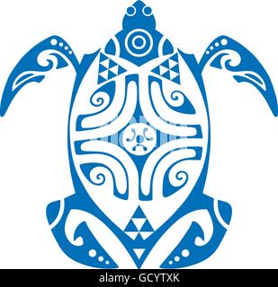 Maui Turtle Tattoo vettore Motif Illustrazione Vettoriale