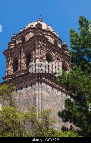 Torre Campanaria della Basilica di Santo Domingo a Cusco, Perù Foto Stock