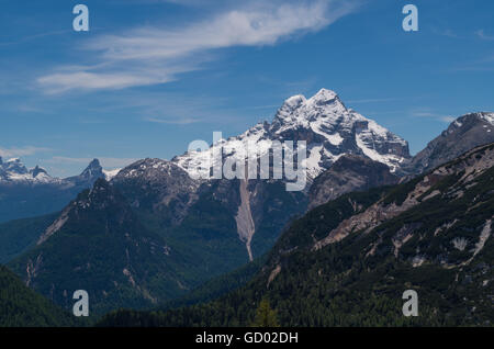 Le Tofane gruppo di montagna nelle Alpi Italiane Foto Stock