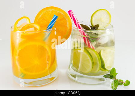 Lime frutta analcolico cocktail per un rinfresco estivo Foto Stock