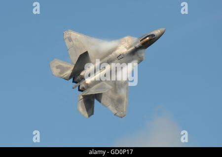 Il combattente più futuristico del mondo - il Lockheed Martin F-22 Raptor. Aereo da combattimento Jet Foto Stock