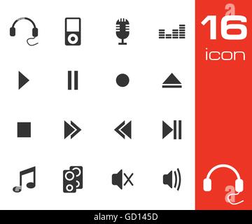 Set di icone del suono Illustrazione Vettoriale