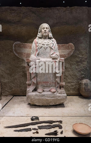 Madrid. Spagna. La signora di Baza (La Dama de Baza), il Museo Archeologico Nazionale di Spagna. Museo Arqueológico Nacional. Foto Stock