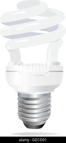 Luce a risparmio energetico la lampadina. Vettore. Illustrazione Vettoriale