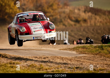 Auto sportiva al Waldviertel rally auto, Bassa Austria e Europa Foto Stock