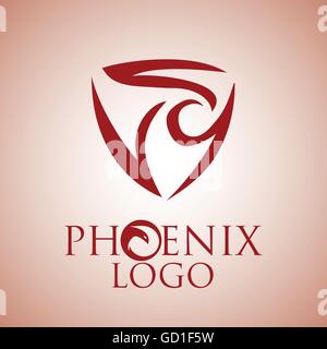 Phoenix logo progettato in modo semplice in modo che possa essere utilizzato per di più si propone come logo ,mark ,simbolo o icona. Illustrazione Vettoriale