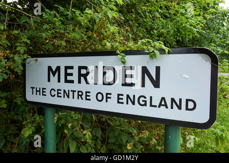 Ingresso a Meriden Village segno West Midlands, Regno Unito Foto Stock