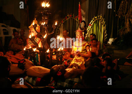 Kecak dance, Ubud, Bali, Indonesia, Asia sud-orientale, Asia Foto Stock