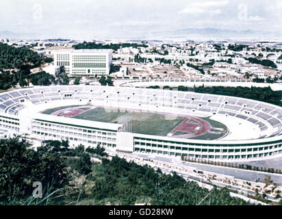 Geografia / viaggio, Italia, Roma, Stadio Olimpico, vista aerea, anni 50, diritti aggiuntivi-clearences-non disponibile Foto Stock