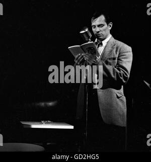 Jack Kerouac ad una lettura di poesie Foto Stock