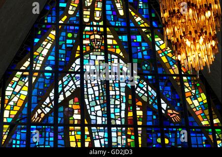 Belle arti, l'arte religiosa, mosaico di Victor Sparre, mare polare cattedrale, artista del diritto d'autore non deve essere cancellata Foto Stock