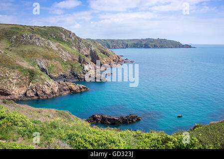 Scogliere della costa sud, Guernsey Foto Stock