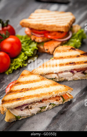 Sandwich di Pollo alla griglia Foto Stock