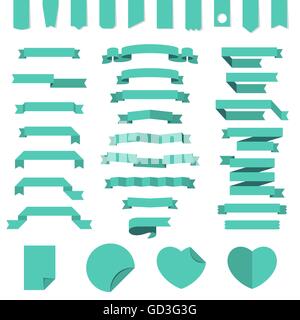 Nastri e altri elementi di design Illustrazione Vettoriale
